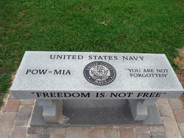 Freedom is Not Free - U.S. Navy bench
